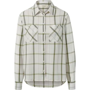 Dámská halenka 659357 - Tchibo - Kostkovaná halenka z bavlněného flanelu - pro ženy - vel. 42 - barva: bílá/kostkovaný