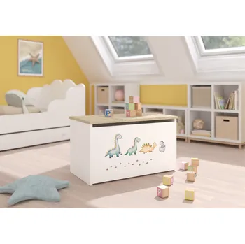 Úložný box ADRK Úložný box DARIA W-S-DINO, bílá/dub sonoma