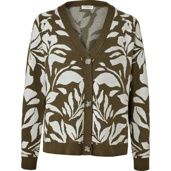 Dámský svetr 684462 - Tchibo - Kardigan z hrubého úpletu s žakárem - pro ženy - vel. XL 48/50 - barva: bílá/žakár