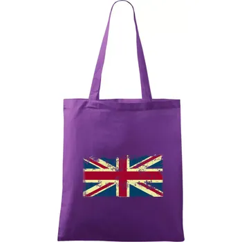 Britská vlajka stará - Taška bavlněná - 42 x 38 cm ( Fialová )