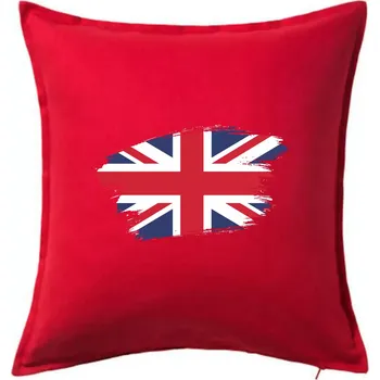 Polštář Britská vlajka roztrhaná - Polštář 50x50 - 50x50 - Včetně výplně ( Červená )