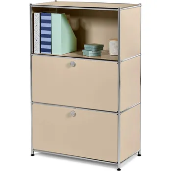Komoda 684058 - Tchibo - Kovová komoda »Cn3« se 2 výklopnými dvířky - barva: béžová