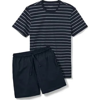 Pánské pyžamo 673240 - Tchibo - Krátké pyžamo - pro muže - vel. XL 56/58 - barva: modrá/s proužky