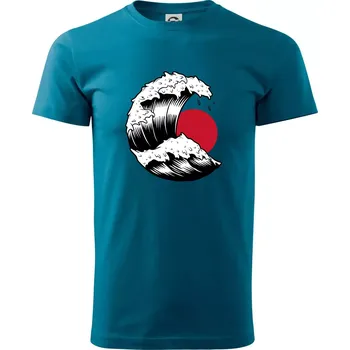 Japan culture - vlna - Klasické pánské triko vyšší gramáže - XS ( Petrolejová )