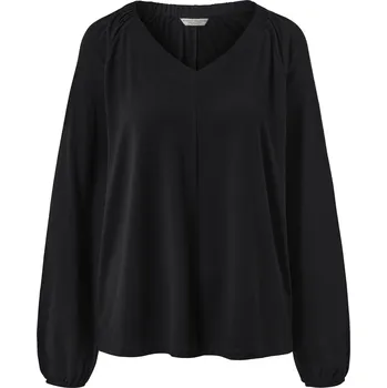 Pánské tričko 674431 - Tchibo - Halenkové triko s nařasením - pro ženy - vel. S 36/38 - barva: černá