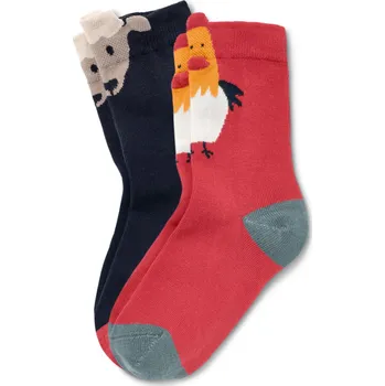 669231 - Tchibo - 2 páry dětských ponožek - vel. 31-34 - barva: modrá