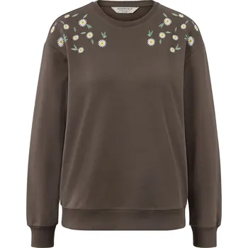 Pánská mikina 671673 - Tchibo - Mikina s výšivkou - pro ženy - vel. XS 32/34 - barva: hnědá