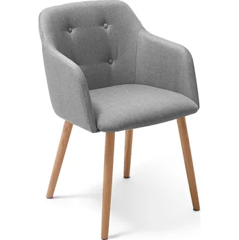 342466 - Tchibo - Polstrovaná židle, světle šedá