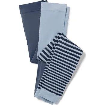 678673 - Tchibo - Dětské jemné punčochové legíny - pro dívky - vel. 110/116 - barva: modrá/s proužky