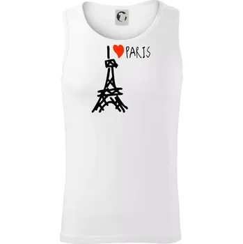 I love Paris - Tílko pánské Core - XL ( Bílá )