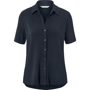 Pánské tričko 703544 - Tchibo - Halenkové tričko s knoflíkovou légou - pro ženy - vel. XL 48/50 - barva: modrá