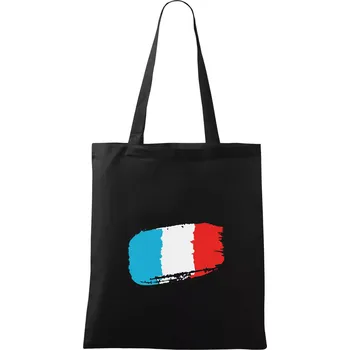 Francouzská vlajka - Taška bavlněná - 42 x 38 cm ( Černá )