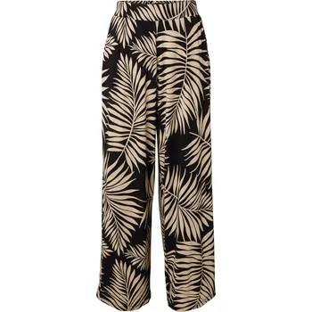 Dámské kalhoty 705030 - Tchibo - Kalhoty se širokými nohavicemi s potiskem - pro ženy - vel. XL 48/50 - barva: černá/s potiskem