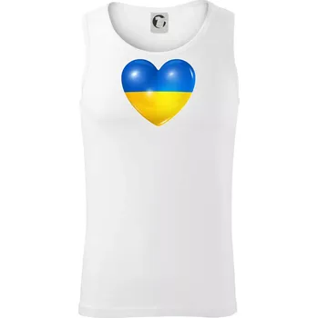 Pánská móda Ukrajina srdce vlajka - Tílko pánské Core - 2XL ( Bílá )