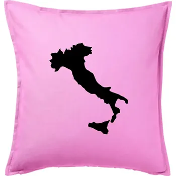 Polštář Itálie obrys - Polštář 50x50 - 50x50 - Pouze potah ( Růžová )