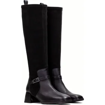 Dámské kozačky HISPANITAS dámské kozačky černé kombinované na podpatku | HI243725 BLACK Velikost: 39