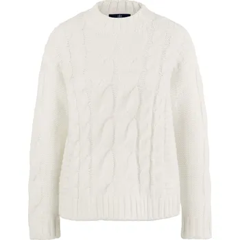 Dámský svetr 651023 - Tchibo - Pletený svetr s copánkovým vzorem - pro ženy - vel. L 44/46 - barva: bílá
