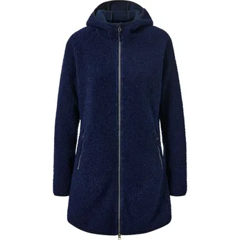 671822 - Tchibo - Plyšový kabát s kapucí - pro ženy - vel. XS 32/34 - barva: modrá