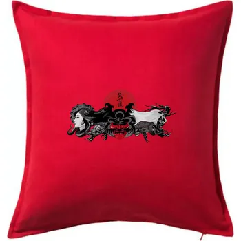 Polštář Japan devil - Polštář 50x50 - 50x50 - Pouze potah ( Červená )