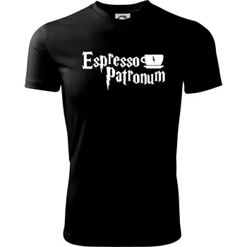 Chlapecké tričko Harry - Espresso Patronum - Dětské triko sportovní (dresovina) - 158 cm/12 let ( Černá )