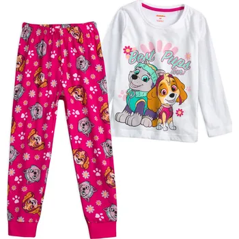 Dívčí pyžamo PAW PATROL Dívčí pyžamo PAW PATROL BEST PUPS bílé Velikost: 122