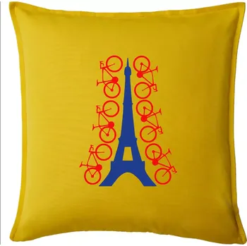Polštář Cyclo Paris - Polštář 50x50 - 50x50 - Pouze potah ( Žlutá )