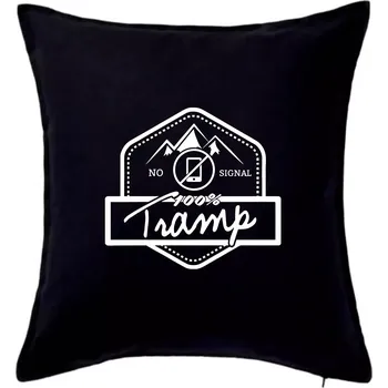 Polštář Tramp No Signal - Polštář 50x50 - 50x50 - Pouze potah ( Černá )
