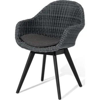 691090 - Tchibo - Skořepinová židle s polyratanovým výpletem - barva: černá