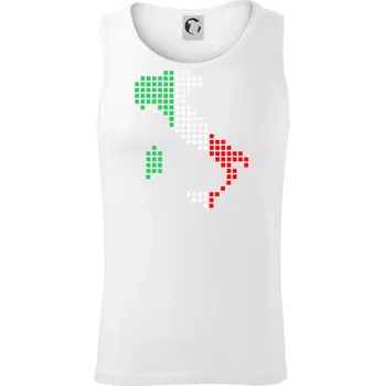 Pánské termoprádlo Itálie obrys vlajka - Tílko pánské Core - M ( Bílá )