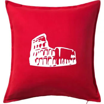Polštář Itálie Koloseum - Polštář 50x50 - 50x50 - Pouze potah ( Červená )
