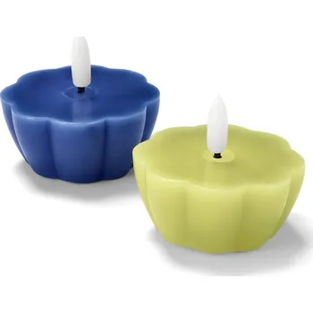 Svíčka Tchibo Plovoucí čajové svíčky z pravého vosku s LED 2 ks modrá