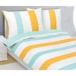 Povlečení MIKROFLANEL - Bílá,Tyrkysová,Žlutá - 140x200, 70x90 cm