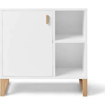 Koupelnový nábytek 691014 - Tchibo - Skříňka pod umyvadlo s dvířky a bočním prostorem - barva: bílá