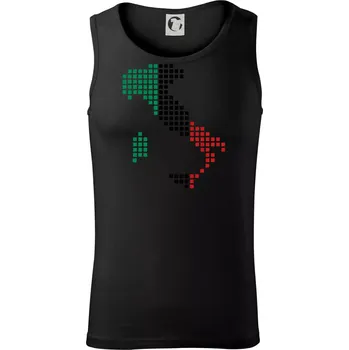 Itálie obrys vlajka - Tílko pánské Core - XL ( Černá )