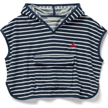 Pláštěnka 694618 - Tchibo - Froté pončo - pro ženy - vel. 98/104 - barva: modrá