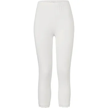 Dámské legíny 704248 - Tchibo - 3/4 legíny s krajkovým lemem - pro ženy - vel. L 44/46 - barva: bílá