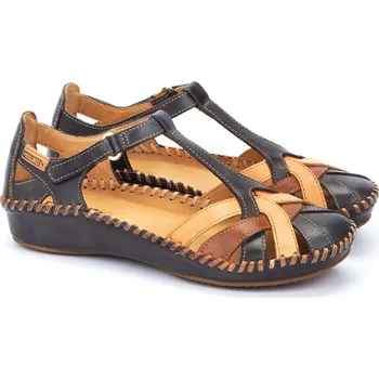 Dámské sandále PIKOLINOS dámské balerínky modro-hnědé kožené | 655-0732C5 NAVY BLUE Velikost: 41