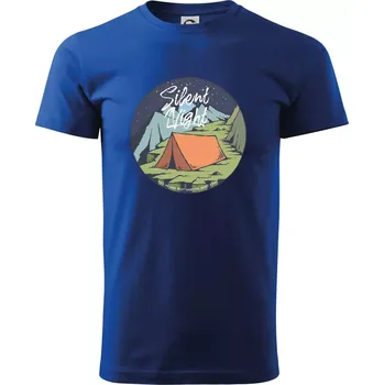 Night Camp - Silent night - Triko extra velké (5-8XL) - 7XL ( Královská modrá )