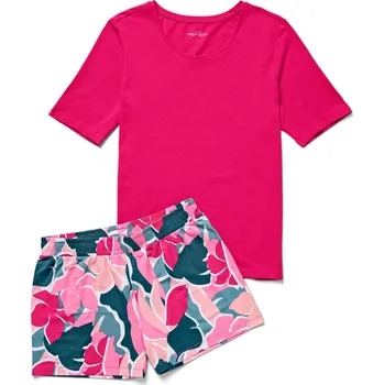 Dámské pyžamo 707404 - Tchibo - Krátká pyžamová souprava - pro ženy - vel. L 44/46 - barva: růžová