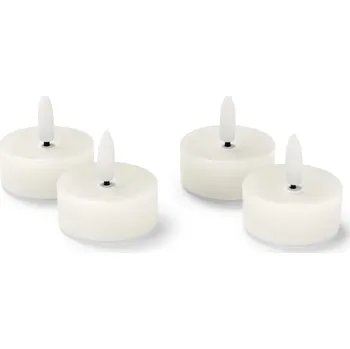 Svíčka 688484 - Tchibo - Čajové svíčky z pravého vosku s LED - barva: bílá