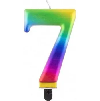 Dortová svíčka Duhová svíčka - číslo 7