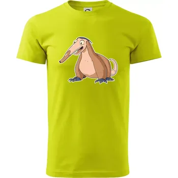 Mravenečník kreslený hnědý - Klasické pánské triko vyšší gramáže - S ( Limetková )