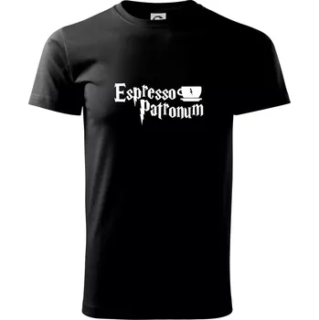 Pánské tričko Harry - Espresso Patronum - Klasické pánské triko vyšší gramáže - S ( Černá )