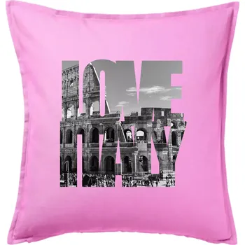 Polštář Love italy - colosseum - Polštář 50x50 - 50x50 - Pouze potah ( Růžová )