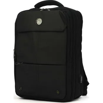 Městský batoh Pánský batoh černý Ormi 5677# velký městský batoh s popruhy A4 3 přihrádky