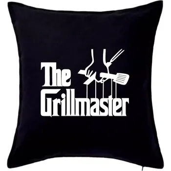 Polštář The Grillmaster - Polštář 50x50 - 50x50 - Pouze potah ( Černá )