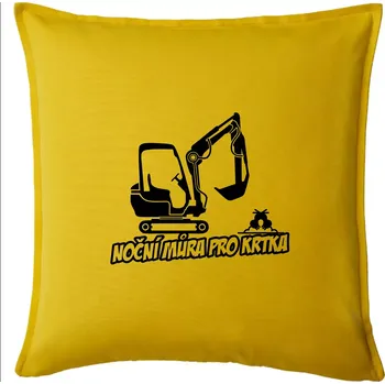 Polštář Noční můra pro krtka - Polštář 50x50 - 50x50 - Pouze potah ( Žlutá )