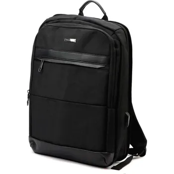 Černý unisex městský batoh B.Cavalli BC1323 velký s popruhy A4