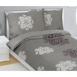 Povlečení MIKROFLANEL - Bílá,Šedá,Fialová - 140x200, 70x90 cm