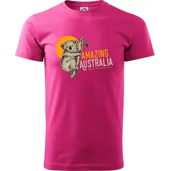 Pánská móda Amazing Australia koala - Klasické pánské triko vyšší gramáže - S ( Purpurová )
